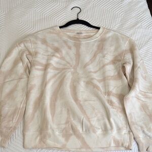 Abercrombie & Fitch Cream Tie-Dyed Sweatshirt